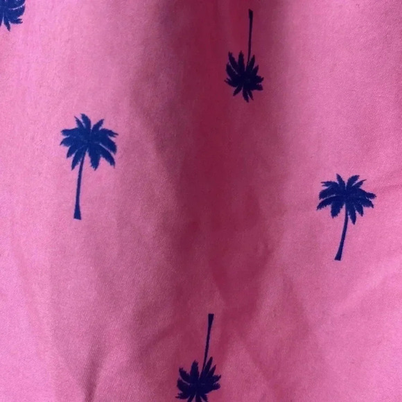 ST JOHNS BAY MENS SIZE XL SWMI TRINKS PINK WITH BLUE PALM TREE DESIGN - Picture 11 of 14